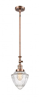 Bullet - 1 Light - 7 inch - Antique Copper - Stem Hung - Adjustable Mini Pendant (3442|206-AC-G664-7-LED)