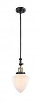Bullet - 1 Light - 7 inch - Black Antique Brass - Stem Hung - Adjustable Mini Pendant (3442|206-BAB-G661-7)