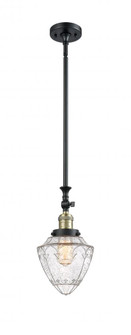 Bullet - 1 Light - 7 inch - Black Antique Brass - Stem Hung - Adjustable Mini Pendant (3442|206-BAB-G664-7)