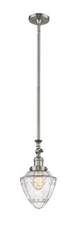 Bullet - 1 Light - 7 inch - Brushed Satin Nickel - Stem Hung - Adjustable Mini Pendant (3442|206-SN-G664-7)