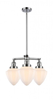 Bullet - 3 Light - 20 inch - Polished Chrome - Stem Hung - Chandelier (3442|207-PC-G661-7-LED)