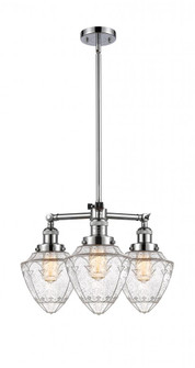 Bullet - 3 Light - 20 inch - Polished Chrome - Stem Hung - Chandelier (3442|207-PC-G664-7-LED)
