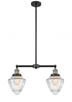 Bullet - 2 Light - 24 inch - Black Antique Brass - Stem Hung - Adjustable Island Light (3442|209-BAB-G664-7-LED)