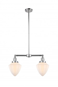 Bullet - 2 Light - 24 inch - Polished Chrome - Stem Hung - Adjustable Island Light (3442|209-PC-G661-7-LED)