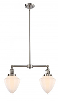 Bullet - 2 Light - 24 inch - Brushed Satin Nickel - Stem Hung - Adjustable Island Light (3442|209-SN-G661-7)