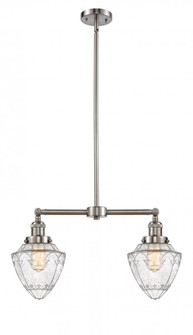 Bullet - 2 Light - 24 inch - Brushed Satin Nickel - Stem Hung - Island Light (3442|209-SN-G664-7-LED)