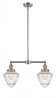 Bullet - 2 Light - 24 inch - Brushed Satin Nickel - Stem Hung - Adjustable Island Light (3442|209-SN-G664-7-LED)
