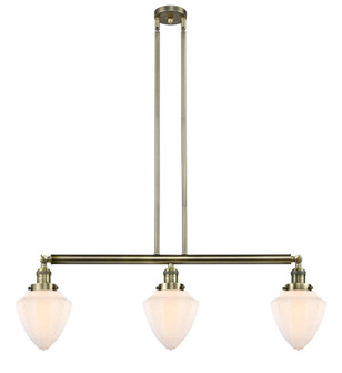 Bullet - 3 Light - 38 inch - Antique Brass - Stem Hung - Adjustable Island Light (3442|213-AB-G661-7)
