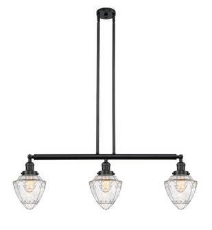 Bullet - 3 Light - 38 inch - Matte Black - Stem Hung - Adjustable Island Light (3442|213-BK-G664-7)