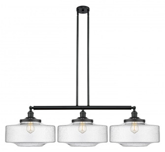 Bridgeton - 3 Light - 50 inch - Matte Black - Stem Hung - Adjustable Island Light (3442|213-BK-G694-16)
