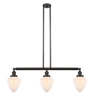 Bullet - 3 Light - 38 inch - Oil Rubbed Bronze - Stem Hung - Adjustable Island Light (3442|213-OB-G661-7)