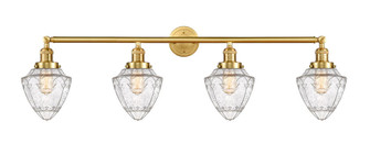 Bullet - 4 Light - 46 inch - Satin Gold - Adjustable Bath Vanity Light (3442|215-SG-G664-7-LED)