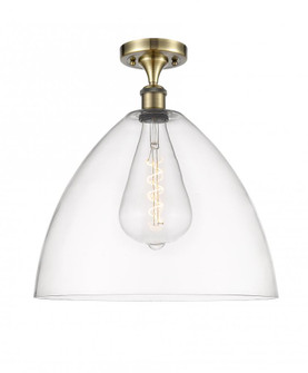Bristol - 1 Light - 16 inch - Antique Brass - Semi-Flush Mount (3442|516-1C-AB-GBD-162-LED)