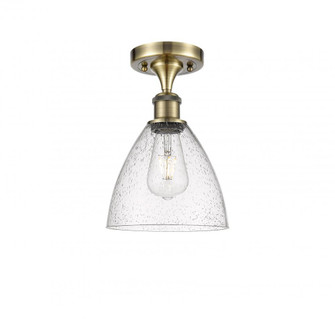 Bristol - 1 Light - 8 inch - Antique Brass - Semi-Flush Mount (3442|516-1C-AB-GBD-754-LED)