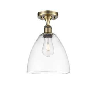 Bristol - 1 Light - 9 inch - Antique Brass - Semi-Flush Mount (3442|516-1C-AB-GBD-92-LED)