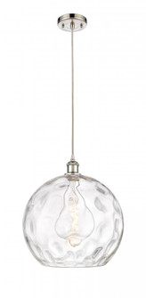 Athens Water Glass - 1 Light - 13 inch - Polished Nickel - Cord hung - Pendant (3442|516-1P-PN-G1215-14-LED)