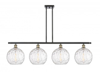 Athens Water Glass - 4 Light - 48 inch - Black Antique Brass - Stem hung - Island Light (3442|516-4I-BAB-G1215-10)