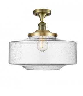 Bridgeton - 1 Light - 16 inch - Antique Brass - Semi-Flush Mount (3442|517-1CH-AB-G694-16-LED)