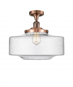Bridgeton - 1 Light - 16 inch - Antique Copper - Semi-Flush Mount (3442|517-1CH-AC-G694-16-LED)