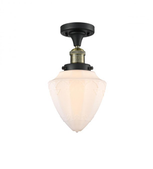 Bullet - 1 Light - 7 inch - Black Antique Brass - Semi-Flush Mount (3442|517-1CH-BAB-G661-7)