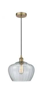 Fenton - 1 Light - 11 inch - Antique Brass - Cord hung - Mini Pendant (3442|616-1P-AB-G92-L-LED)