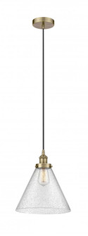 Cone - 1 Light - 12 inch - Antique Brass - Cord hung - Mini Pendant (3442|616-1PH-AB-G44-L-LED)