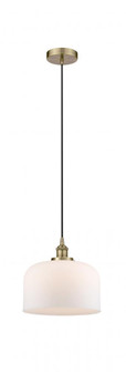 Bell - 1 Light - 12 inch - Antique Brass - Cord hung - Mini Pendant (3442|616-1PH-AB-G71-L-LED)