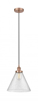 Cone - 1 Light - 12 inch - Antique Copper - Cord hung - Mini Pendant (3442|616-1PH-AC-G44-L)