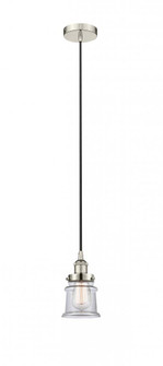 Canton - 1 Light - 5 inch - Polished Nickel - Cord hung - Mini Pendant (3442|616-1PH-PN-G182S-LED)