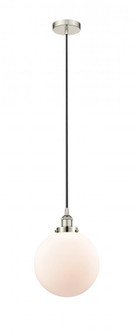 Beacon - 1 Light - 10 inch - Polished Nickel - Cord hung - Mini Pendant (3442|616-1PH-PN-G201-10)