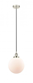 Beacon - 1 Light - 10 inch - Polished Nickel - Cord hung - Mini Pendant (3442|616-1PH-PN-G201-10-LED)