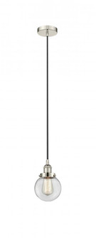 Beacon - 1 Light - 6 inch - Polished Nickel - Cord hung - Mini Pendant (3442|616-1PH-PN-G202-6)