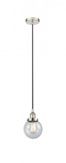 Beacon - 1 Light - 6 inch - Polished Nickel - Cord hung - Mini Pendant (3442|616-1PH-PN-G204-6)