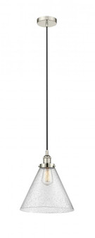 Cone - 1 Light - 12 inch - Polished Nickel - Cord hung - Mini Pendant (3442|616-1PH-PN-G44-L-LED)