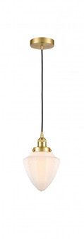 Bullet - 1 Light - 7 inch - Satin Gold - Cord hung - Mini Pendant (3442|616-1PH-SG-G661-7)