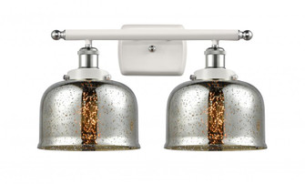 Bell - 2 Light - 18 inch - White Polished Chrome - Bath Vanity Light (3442|916-2W-WPC-G78-LED)