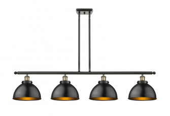 Derby - 4 Light - 48 inch - Black Antique Brass - Stem Hung - Island Light (3442|916-4I-BAB-MFD-10-BK-LED)