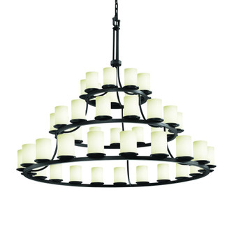 Dakota 45-Light 3-Tier Ring Chandelier (254|FSN-8714-10-OPAL-MBLK)