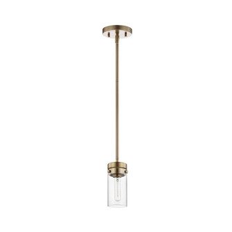 Intersection; 1 Light; Mini Pendant; Burnished Brass with Clear Glass (81|60/7529)