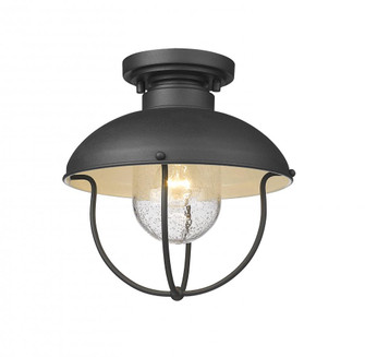 1 Light Outdoor Flush Mount (276|590F-BK)