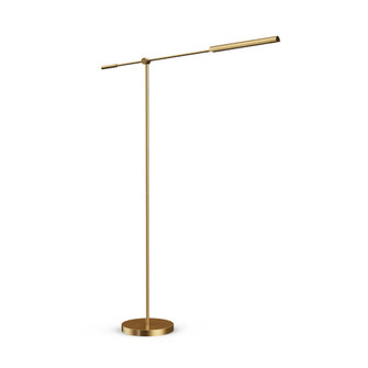Astrid 55-in Metal Shade/Vintage Brass LED Floor Lamp (7713|FL316655VBMS)