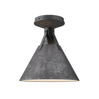 Archer 10-in Steel Shade 1 Light Flush Mount (7713|FM584811SL)