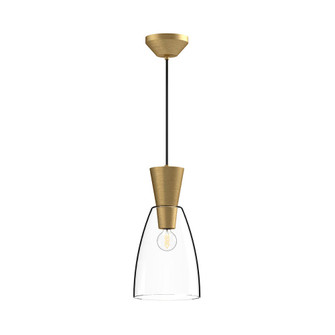 Arlo 7-in Brushed Gold/Clear Glass 1 Light Pendant (7713|PD534007BGCL)