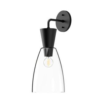 Arlo 7-in Clear Glass/Matte Black 1 Light Wall/Vanity (7713|WV534007MBCL)