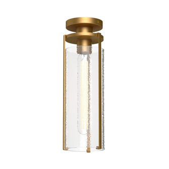 Belmont 5-in Aged Gold/Clear Water Glass 1 Light Flush Mount (7713|FM536005AGWC)