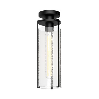 Belmont 5-in Clear Water Glass/Matte Black 1 Light Flush Mount (7713|FM536005MBWC)