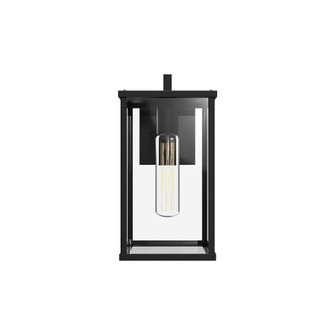 Brentwood 12-in Clear Glass/Textured Black 1 Light Exterior Wall Sconce (7713|EW652505BKCL)