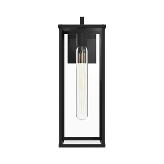 Brentwood 17-in Clear Glass/Textured Black 1 Light Outdoor Lantern Wall Sconce (7713|EW652707BKCL)