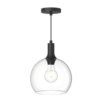 Castilla 10-in Clear Glass/Matte Black 1 Light Pendant (7713|PD506210MBCL)