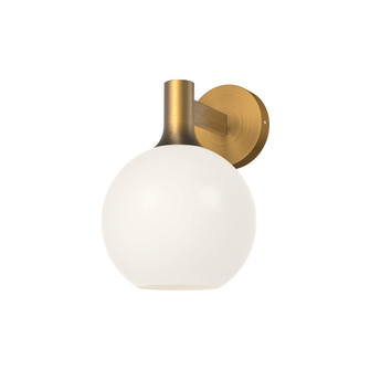 Castilla 8-in Aged Gold/Opal Matte Glass 1 Light Damp-Rated Wall/Vanity Light (7713|WV506108AGOP)